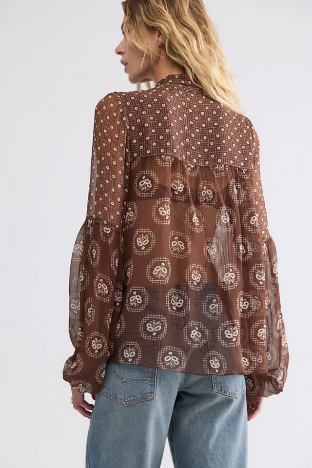Anna Sui Silk Tie Blouse #1
