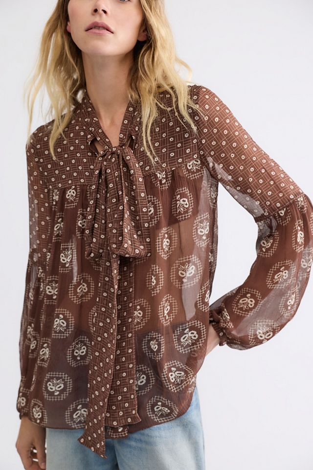 Anna Sui Silk Tie Blouse #3