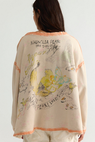 Женские толстовки Magnolia Pearl Star Wild And Free, цвет: Слоновая кость комбинированный — фото 2