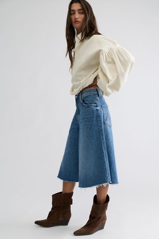 MOTHER The Whole Flutter Fray Denim Shorts #3