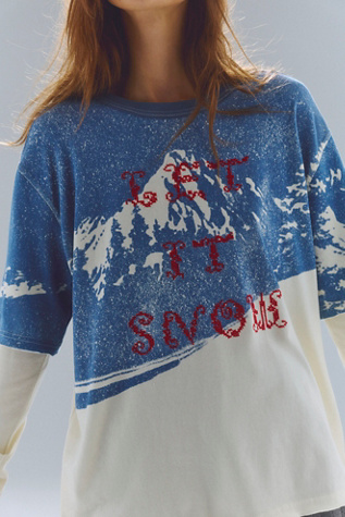 Женская футболка We The Free Elliot Long Sleeve, цвет: Снежный комбинированный — фото 4