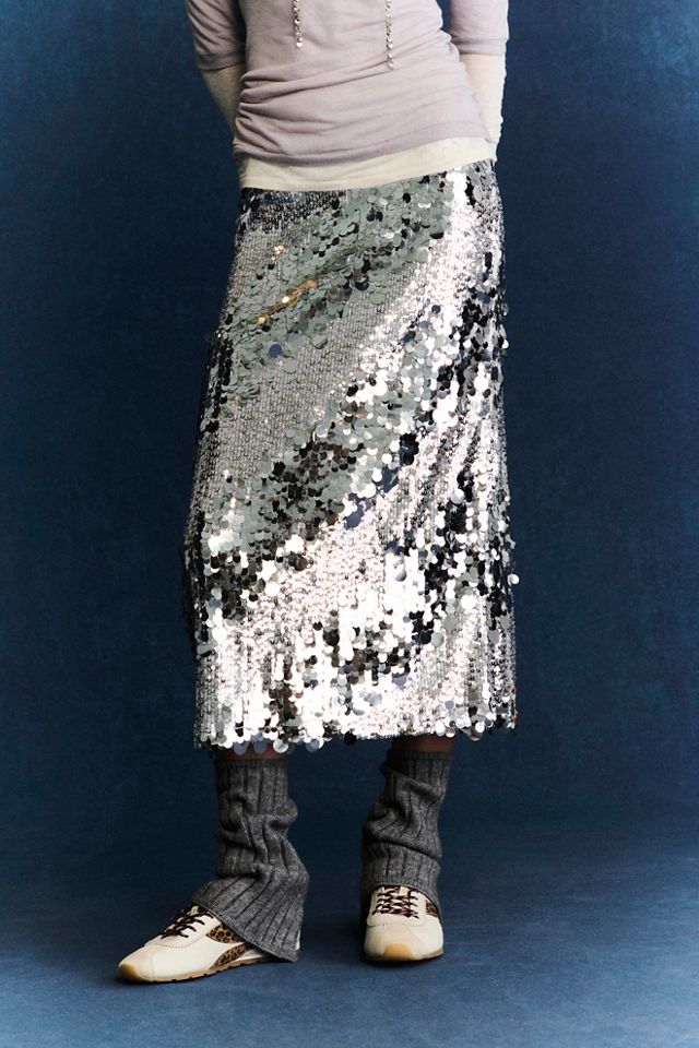 Disco Ball Midi Slip Skirt #1