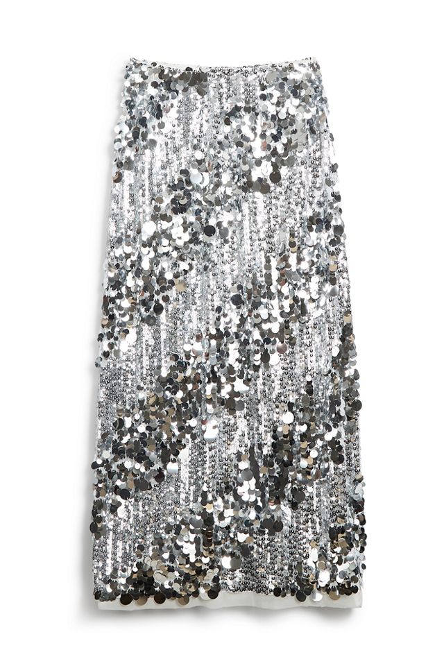 Disco Ball Midi Slip Skirt #6