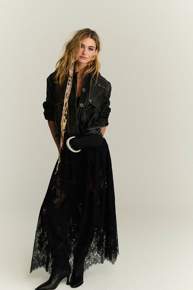 Midnight Mirage Maxi Slip Skirt #1