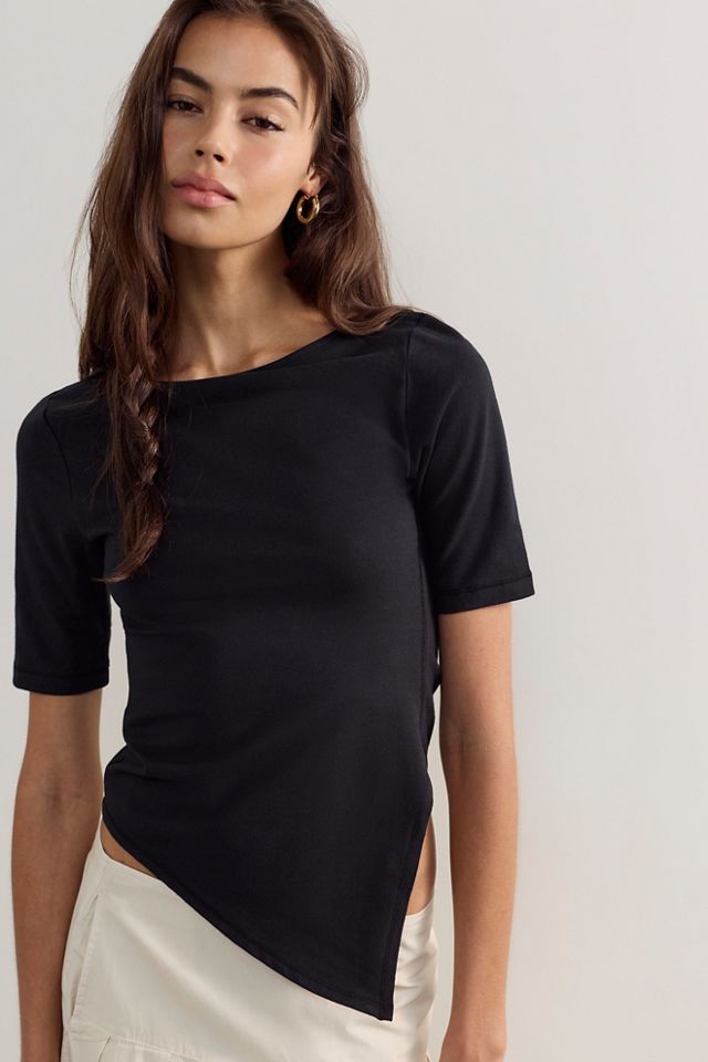 Easy Rotation Asymmetrical Half-Sleeve Shirt #3