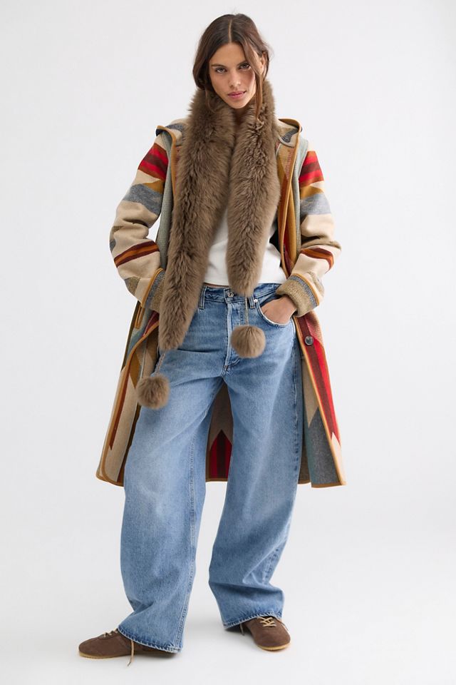 Pendleton Hooded Jacquard Coat #3