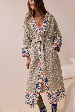 Late Checkout Flannel Maxi Robe