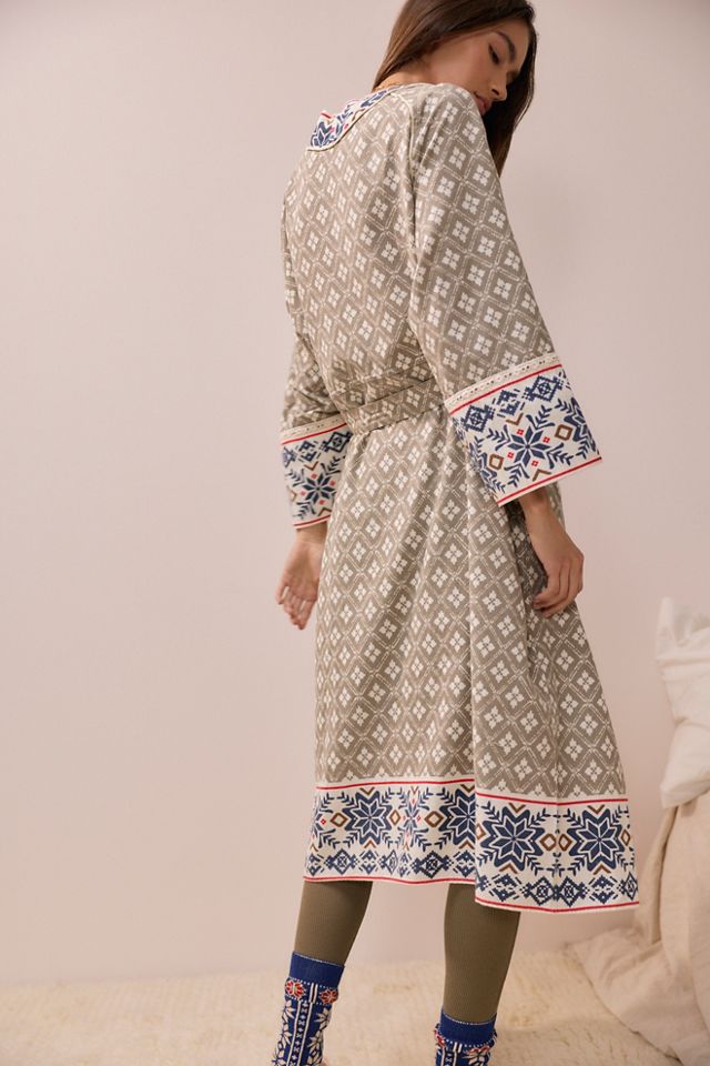 Late Checkout Flannel Maxi Robe #1
