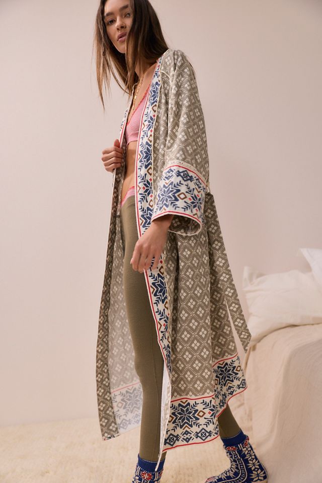 Late Checkout Flannel Maxi Robe #2