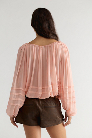 Женская блузка Free People Eloise Blouse, цвет: Розовый — фото 2