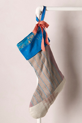Vintage Kantha Stocking