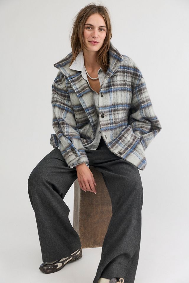 Beau Plaid Cocoon Coat #3