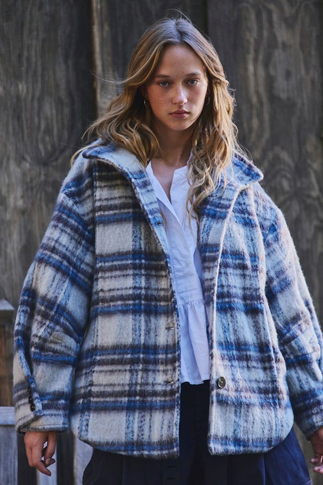 Beau Plaid Cocoon Coat #1