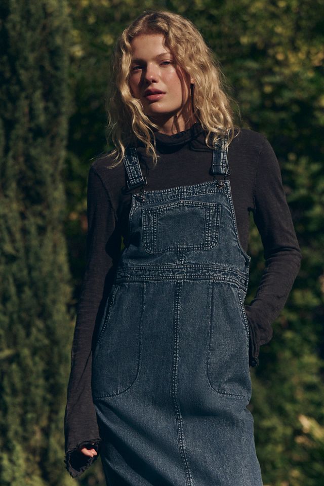 Robe midi tablier unie Hanson #2