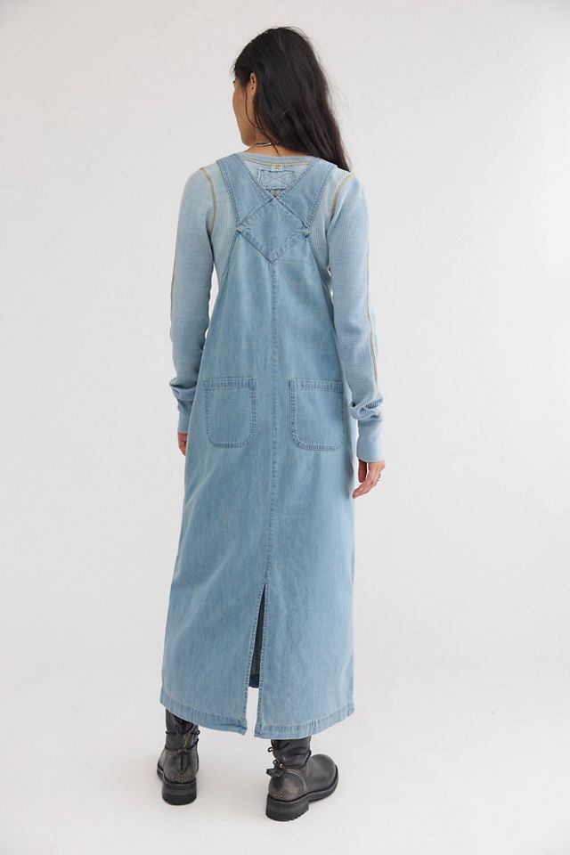 Robe midi tablier unie Hanson #1