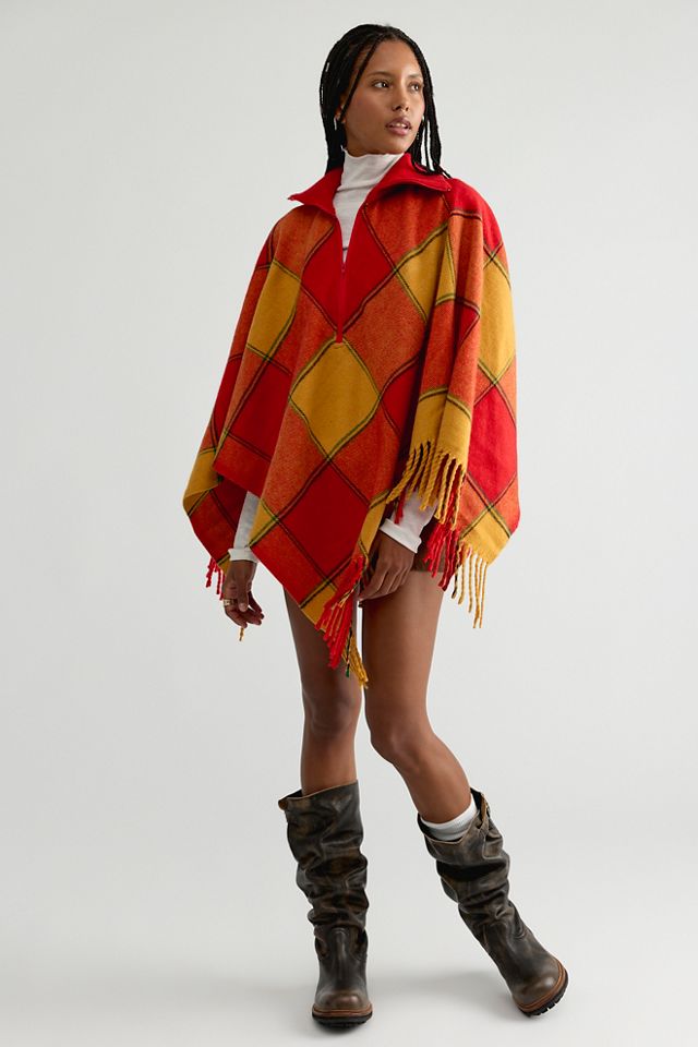 Highland Plaid Poncho #2