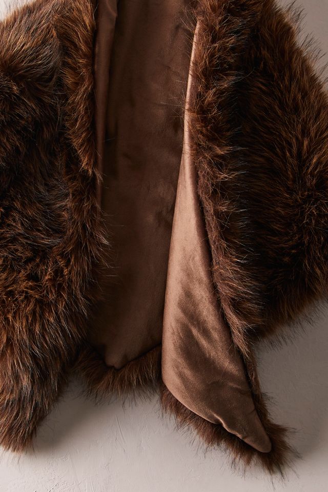 Ice Breaker Faux Fur Shawl #4