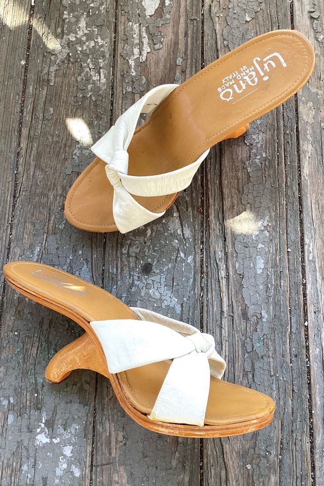 1950s Deadstock Sculptural Lujano Wooden Heels Selected by Cherry #1