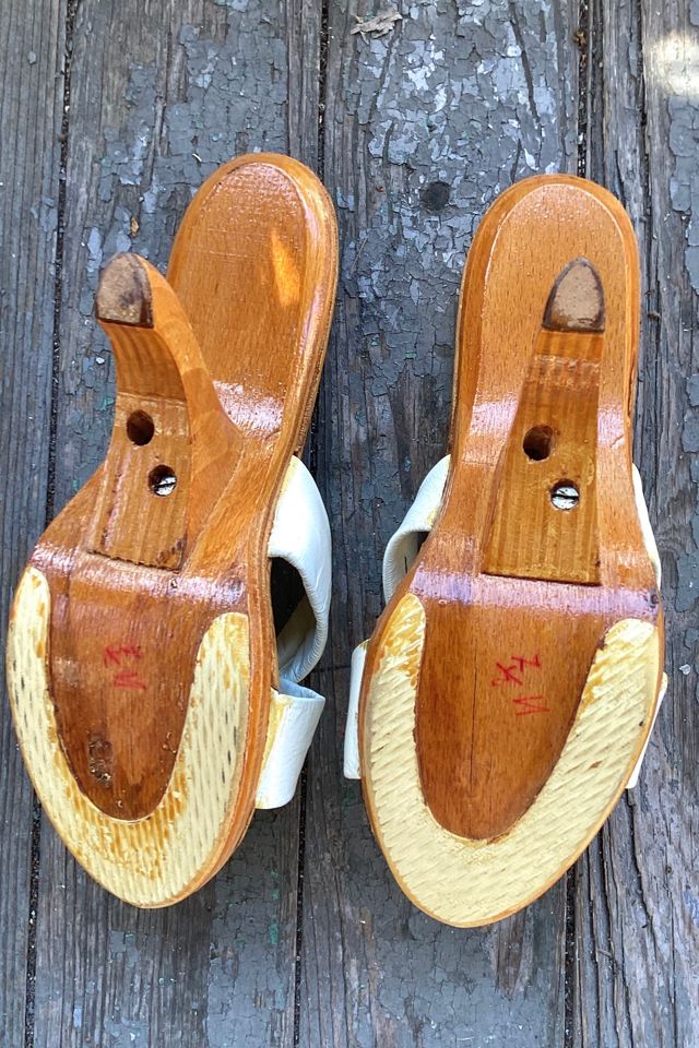 1950s Deadstock Sculptural Lujano Wooden Heels Selected by Cherry #2