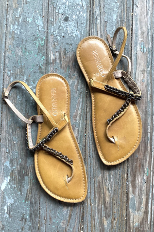 1960s Bernardo Leather and Chain Sandals Selected by Cherry