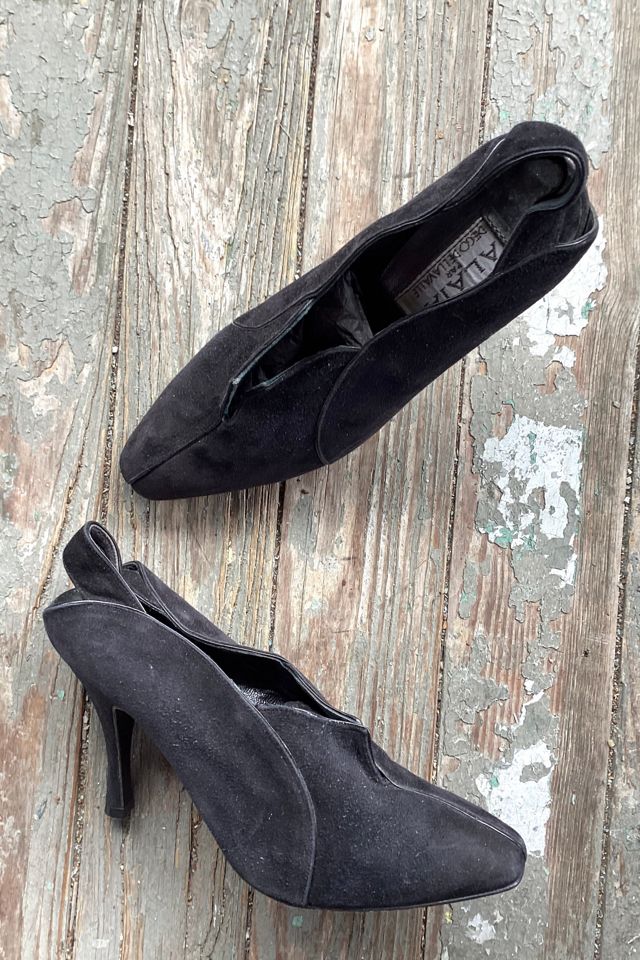 1990s Black Suede ALAIA Heels Selected by Cherry #1