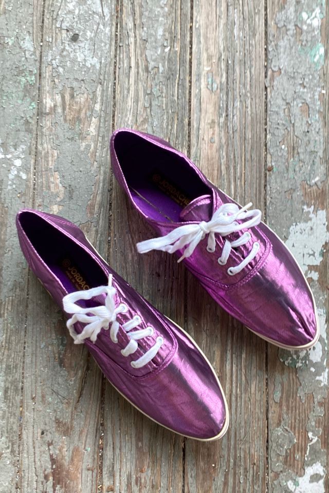 1980s Deadstock Jordache Purple Metallic Sneakers Selected by Cherry #1