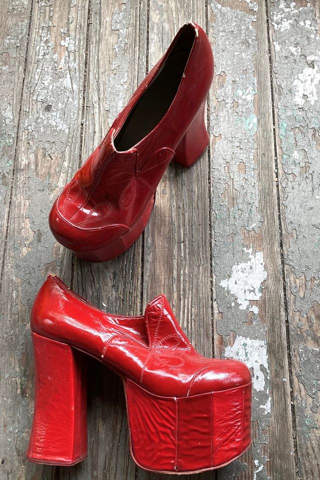 1970s Red Patent Leather Platforms Selected by Cherry #1