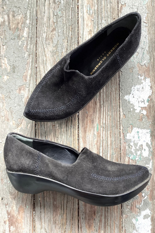 1990s Robert Clergerie Black Suede Shoes Selected by Cherry