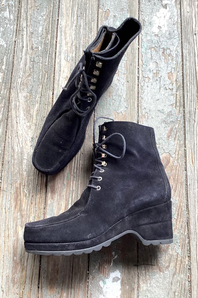 1980s Stephane Kélian Black Suede Ankle Boots Selected by Cherry #1