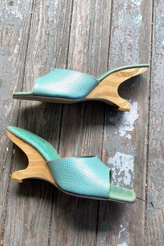 1960s Deadstock Joseph LaRose Blue and Wooden Heel Boomerangs Selected by Cherry #1