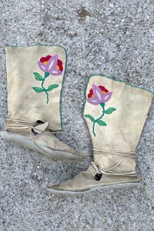 Vintage Beaded Moccasin Boots Selected by Cherry
