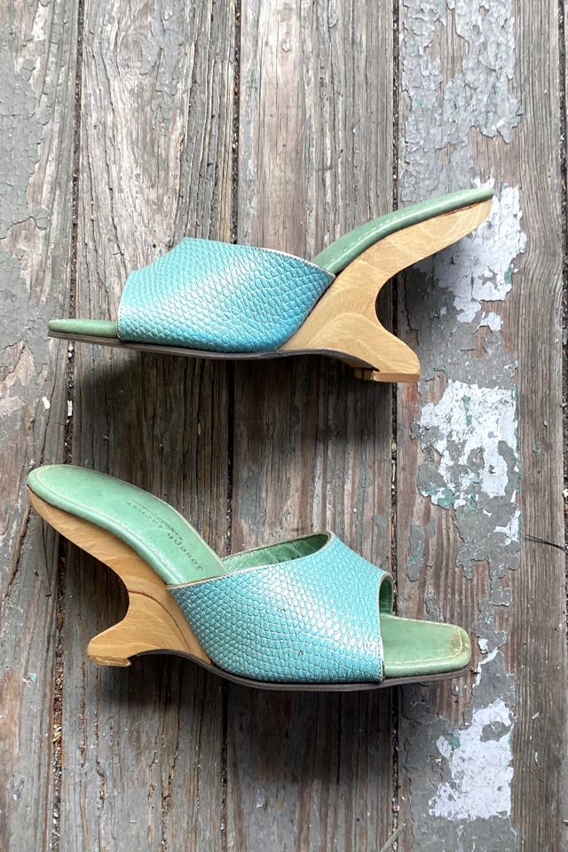 1960s Deadstock Joseph LaRose Blue and Wooden Heel Boomerangs Selected by Cherry #1