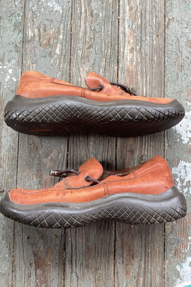 Y2K Brown Leather PRADA Sport Loafers Selected by Cherry #1