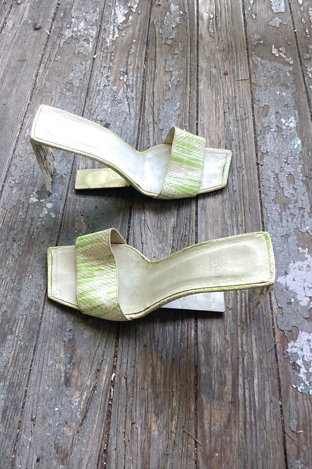 Y2K FENDI Beaded Metal Boomarang Heeled Sandals Selected by Cherry #1