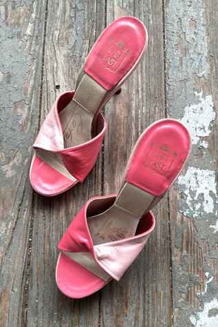 1950s Deadstock Joseph LaRose Pink Two Tone Spring-O-Lator Heels Selected by Cherry
