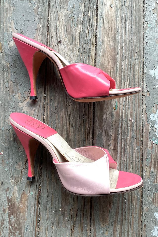 1950s Deadstock Joseph LaRose Pink Two Tone Spring-O-Lator Heels Selected by Cherry #1