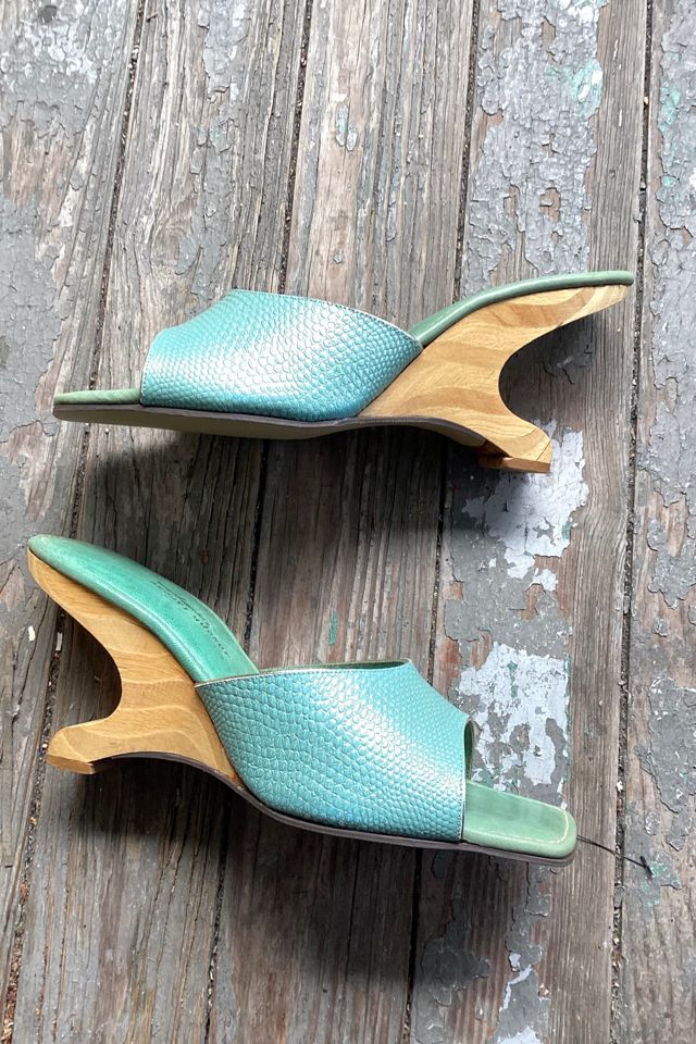 1960s Deadstock Joseph LaRose Blue and Wooden Heel Boomerangs Selected by Cherry #1
