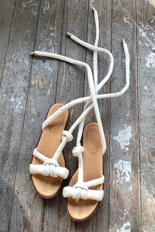 Y2K Maison Martin Margiela 6 White Puffy Gladiator Sandals Selected by Cherry
