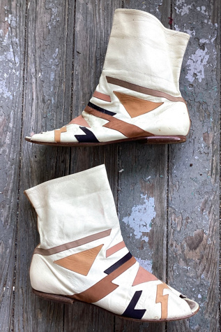1980s Susan Bennis/Warren Edwards Southwest Open Toe Boots Selected by Cherry