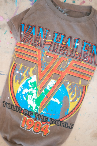 MODERNBEAST Repurposed Dog Tee Van Halen