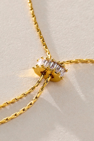 Женское колье Brenda Grands Brends Grand Baguette Lariat, цвет: Золотой — фото 3