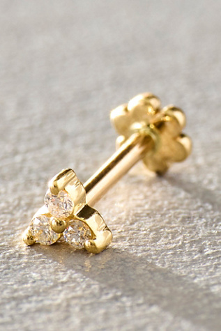 Maria Tash Diamond Trinity 3mm Stud Earring