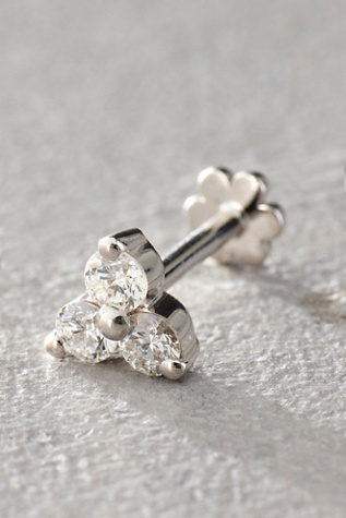 Maria Tash Diamond Trinity 4.5mm Stud Earring