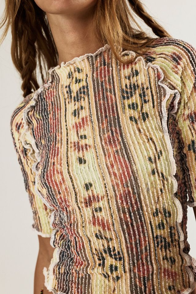 Luna Del Pinal Le t-shirt tissé extensible Vine #3