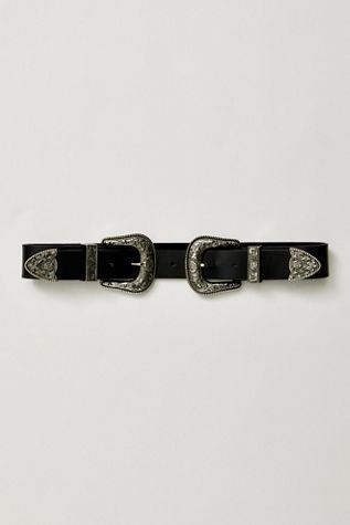Bri Bri Leather Double Buckle Belt