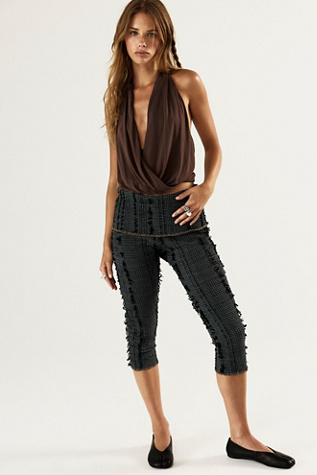 Luna Del Pinal Folded Waistband Capri Pants