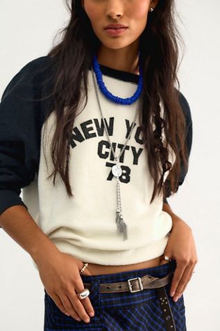 Original Retro Brand New York Raglan Crewneck Sweatshirt