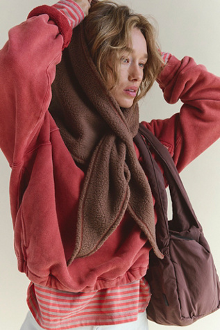 Fleecy Sherpa Triangle Scarf by Free People
