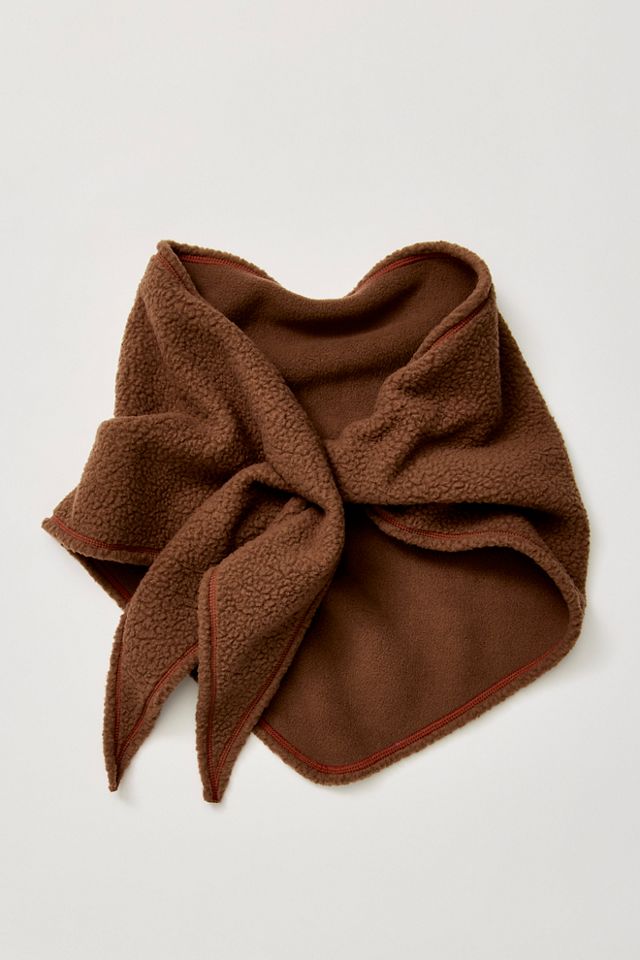 Fleecy Sherpa Triangle Scarf #1