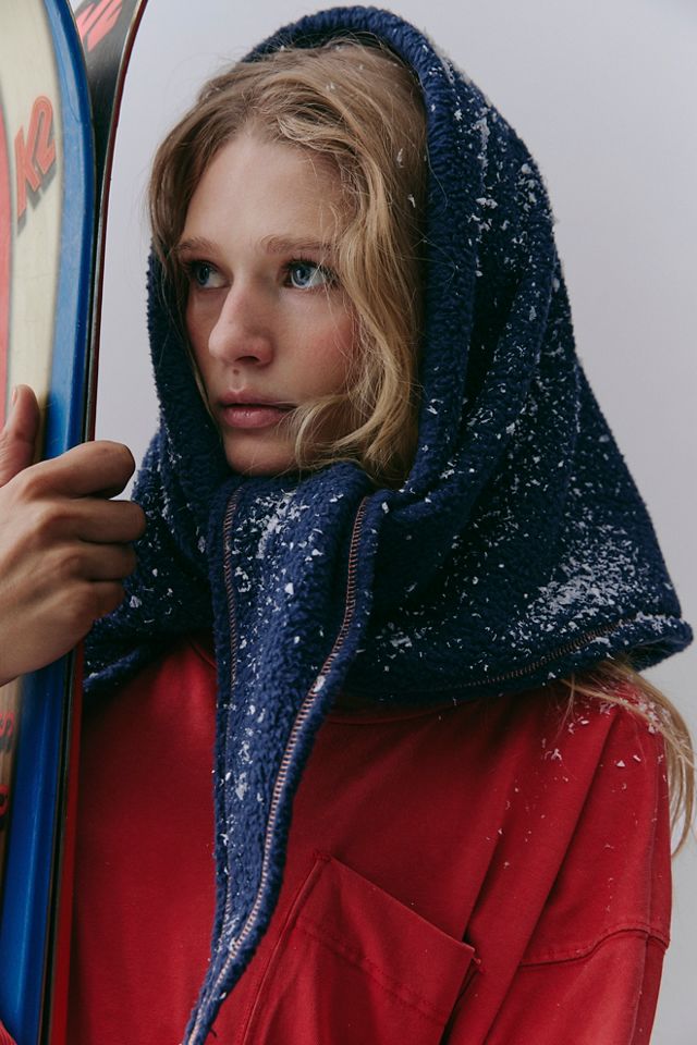Fleecy Sherpa Triangle Scarf #3